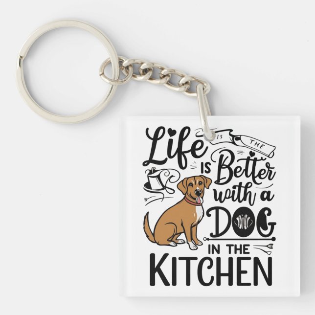Dog Kitchen Companion Keychain (Front)