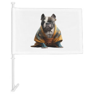 dog knows karate     car flag