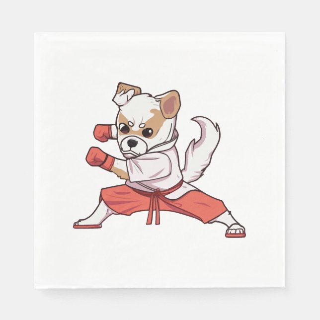 Dog Knows Karate    Napkins (Front)