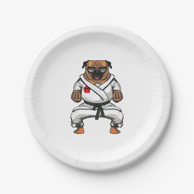 Dog Knows Karate                    Paper Plates (Front)