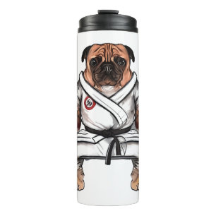 dog knows karate thermal tumbler