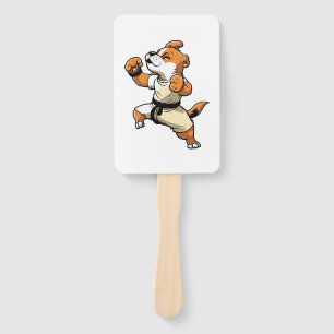 Dog Knows Karate transformed Hand Fan