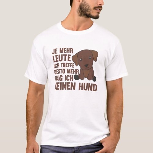 Dog Labrador Brown Doesnt Like People Dogs T_Shirt