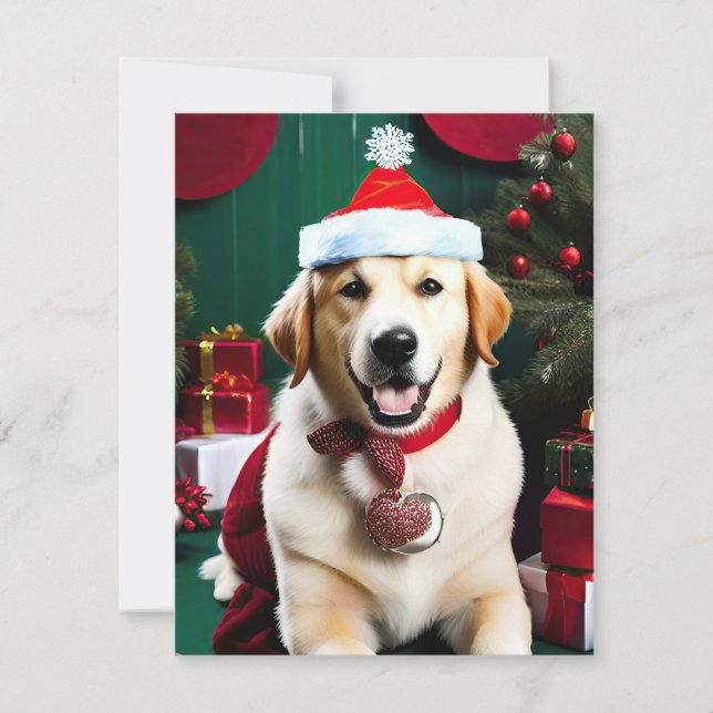 Dog Labrador Chistmas Holiday Card (Front)