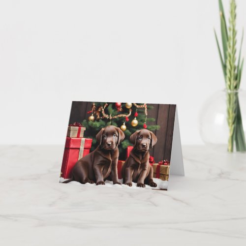 Dog Labrador Retriever Christmas Card