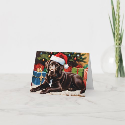 Dog Labrador Retriever Christmas Card