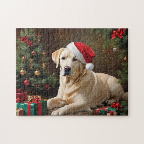 Dog Labrador Retriever Christmas Jigsaw Puzzle