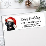 Dog Labrador Retriever Christmas Return Address Label<br><div class="desc">Black Labrador Retriever Christmas Return Address Labels Spread holiday cheer with our delightful Black Labrador Retriever Christmas Return Address Labels! Perfect for Labrador lovers, these labels add a touch of festive charm to your holiday correspondence. Features Charming Design: Each label features an adorable black Labrador Retriever wearing a cheerful Santa...</div>