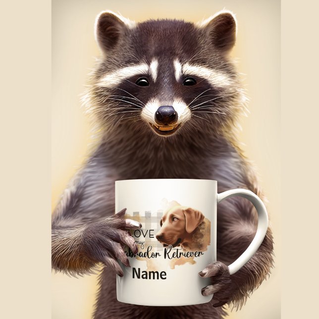 Dog Labrador Retriever Pet Coffee Mug, Cup (Labrador Retiever Dog Pet Coffee Mug)