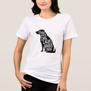 Dog Ladies for Harris 2024 T-Shirt Tri-Blend Shirt