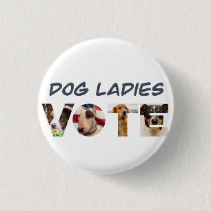 Dog Ladies Vote Hat Button