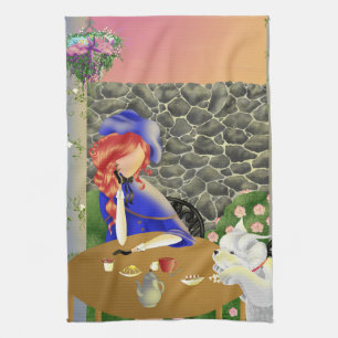 Dog & Lady Beautiful Summer Garden Kitchen Towel