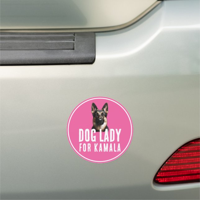  Dog Lady for Kamala Car Magnet (In Situ)