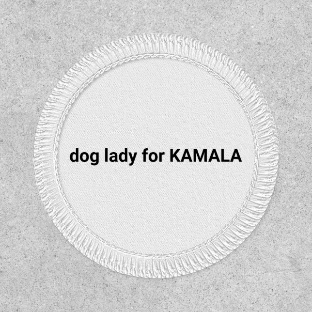 Dog lady for Kamala minimalist text funny custom Patch (Front)
