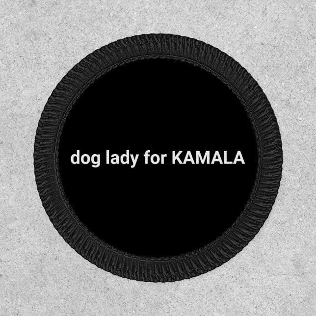Dog lady for Kamala minimalist text funny Patch (Front)