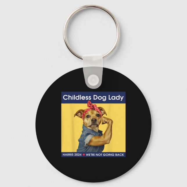 Dog Lady Kamala-harris 2024  Keychain (Front)