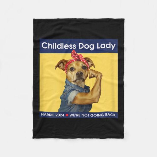 Dog Lady Shirt Women Political Voting Election  Fleece Blanket