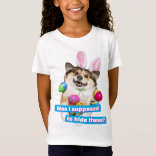 Dog Laying on Easter Eggs T-Shirt