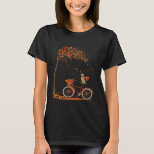 Dog Leaf Fall Autumn Cycling Funny Labrador retrie T-Shirt