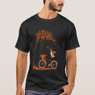 Dog Leaf Fall Autumn Cycling  German Shepherd T-Shirt