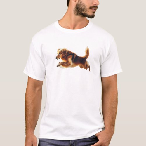 Dog Leaping Agility Skill T_Shirt