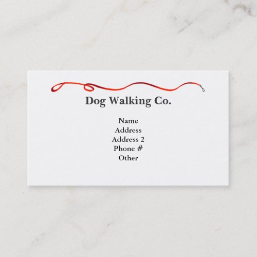 Dog Leash Business Card