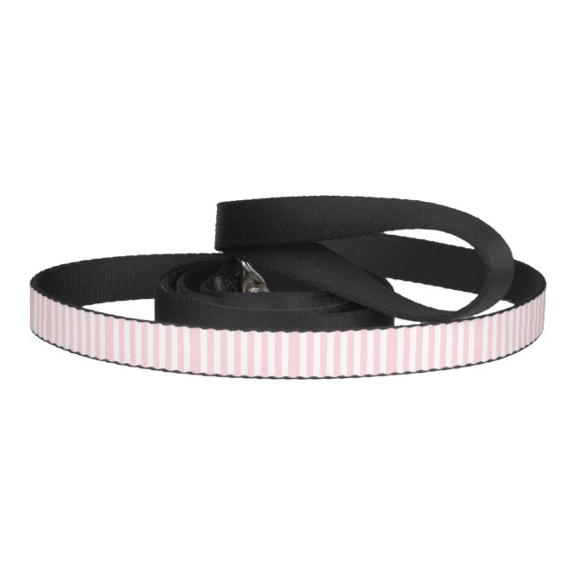 Dog Leash Pink & White Stripe (Handle)