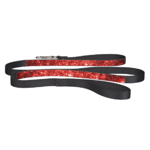 Dog Leash Red Stars