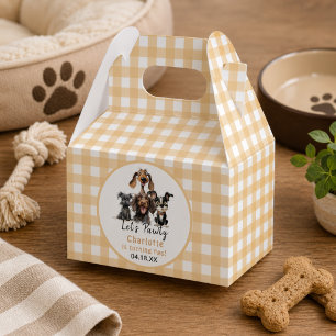 Dog Let's Pawty Birthday Favor Boxes