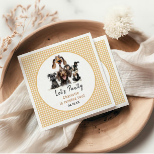 Dog Let's Pawty Birthday Napkins