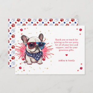 Dog Let's Pawty Birthday Thank You Card