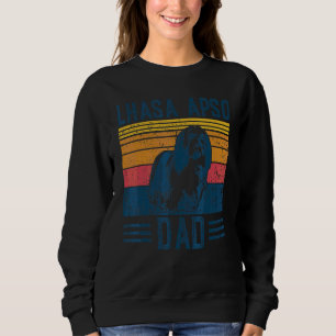 Dog Lhasa Apso Dad Vintage Lhasa Apso Dad Sweatshirt