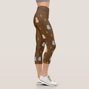 Dog Lhasa Apso pattern Capri Leggings