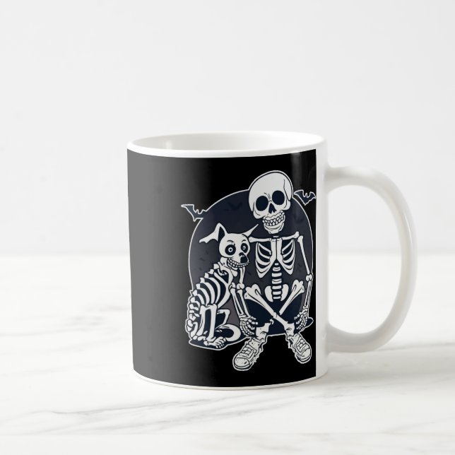 Dog Like Bones Halloween Skeleton Costume  Coffee Mug (Right)