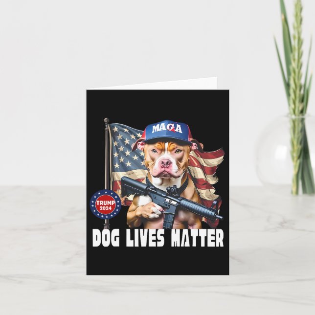 Dog Lives Problem Funny 2024 Dog Voting Trump  Card (Front)