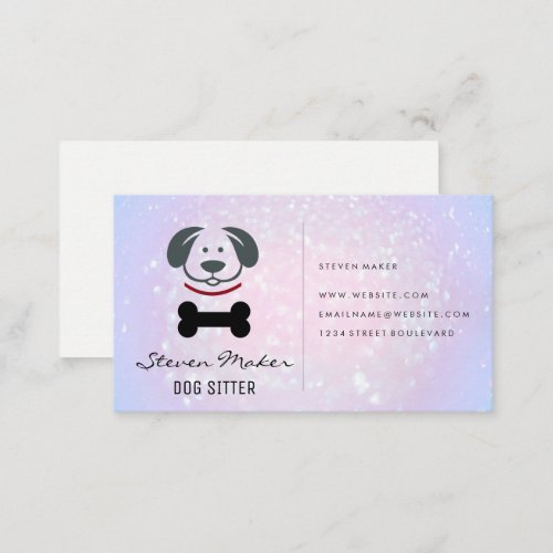 Dog Logo  Doggie Bone Business Card