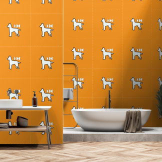 DOG Logo Orange White Pet Wallpaper
