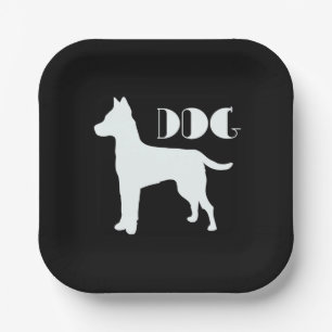 Dog Logo  Paper Plates