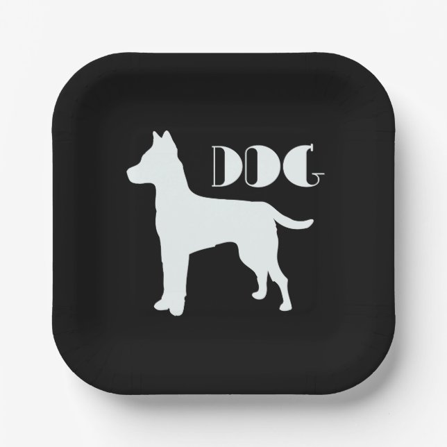 Dog Logo  Paper Plates (Front)