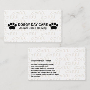 Dog Logo Pattern Animal Services Business Card