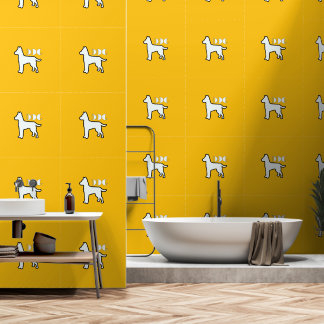 DOG Logo Yellow White Dog Pet Wallpaper