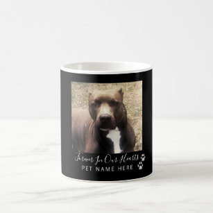 Dog Loss Pet Memorial Photo Black Personalized  Coffee Mug