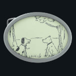 Dog Love Belt Buckle<br><div class="desc">Artist: Jean Sorensen | Like me? Are you kidding? They collect my poop!</div>