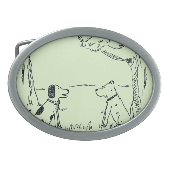 Dog Love Belt Buckle (Front)