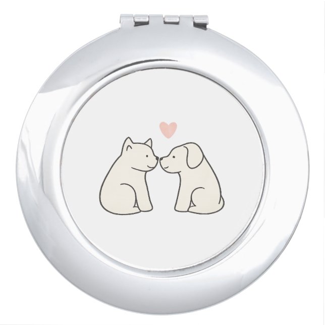Dog Love Compact Mirror (Front)