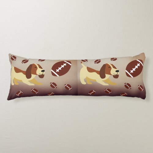 Dog love football  body pillow