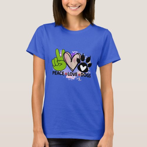 Dog Love Graphic Womens T_Shirt