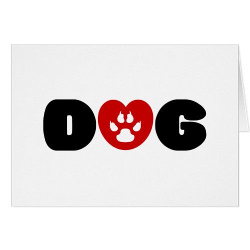 Dog Love Heart Greeting Card