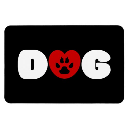 Dog Love Heart Magnet