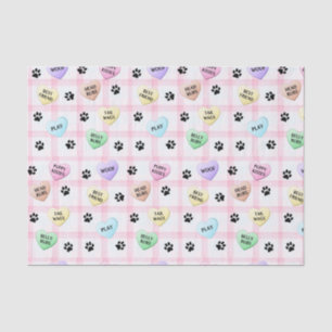 Dog Love Hearts Paw Prints Tissue Papers Tissue Paper